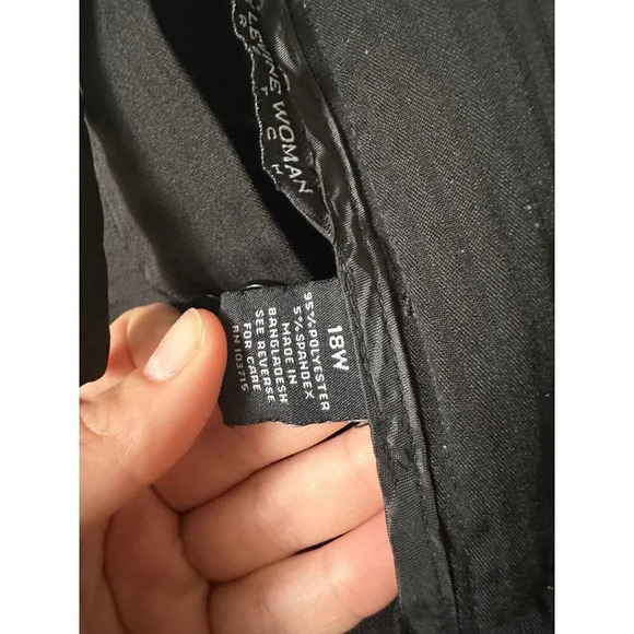 Larry Levine Woman stretch 18W black pants - Picture 7 of 8